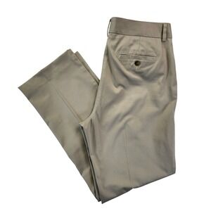 Orvis Womens 12 Khaki Tan Chino Trousers Straight Leg Stretch Preppy Casual Work